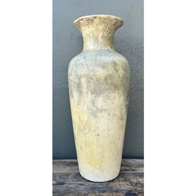 Vintage Mottled Plaster Vase For Sale - Image 12 of 12