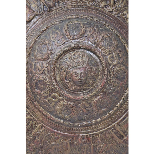 Rare Harold Studios Medusa Parade Shield Wall Sculpture After the 1552 Jörg Sigman Masterpiece For Sale In Washington DC - Image 6 of 18