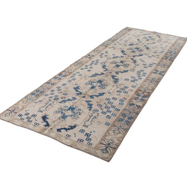 Decorative Vintage Turkish Kars Wool Rug For Sale - Image 4 of 6