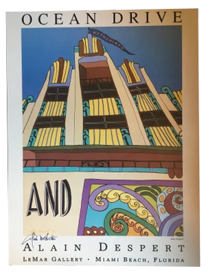 Art Deco Poster Signed by Alain Despert