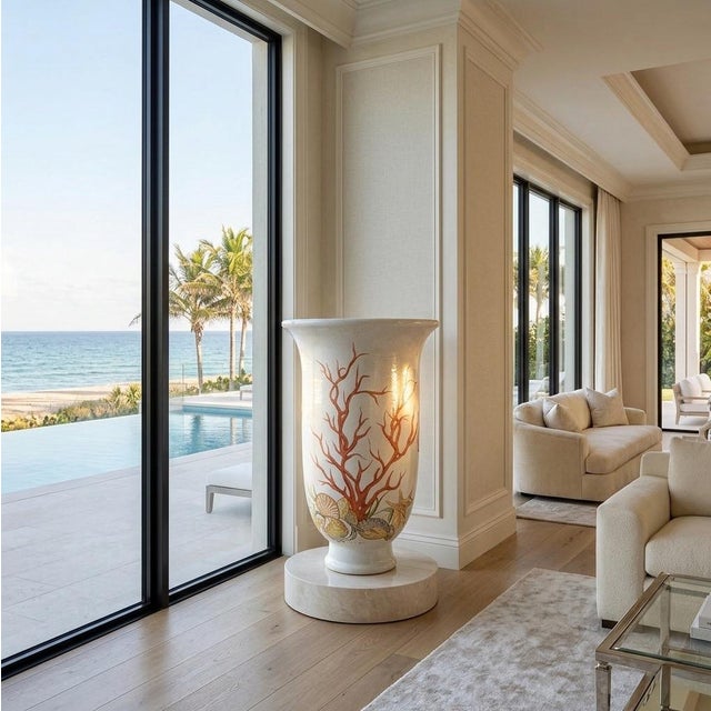 Large-Scale Italian Ceramic Coastal Urn For Sale - Image 12 of 12