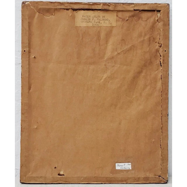 1960s Vintage 1960s Watercolor of Fresh Picked Flowers by Jessie Walberg (New York, 20th C.) For Sale - Image 5 of 6