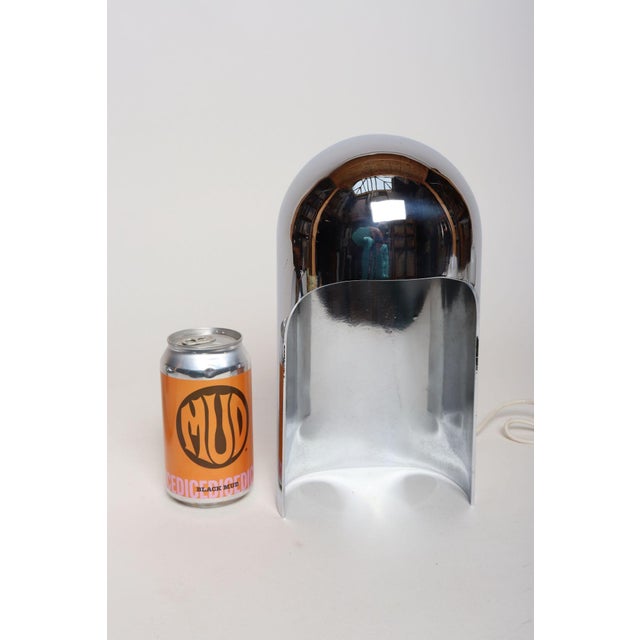 Metal 1960s Italian Modern Space Age Sculptural Chrome "Helmet" Table Lamps - a Pair For Sale - Image 7 of 18