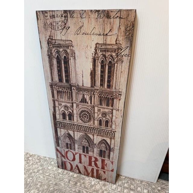 Castellammare Home Accents Notre Dame Wood Panel For Sale - Image 9 of 12