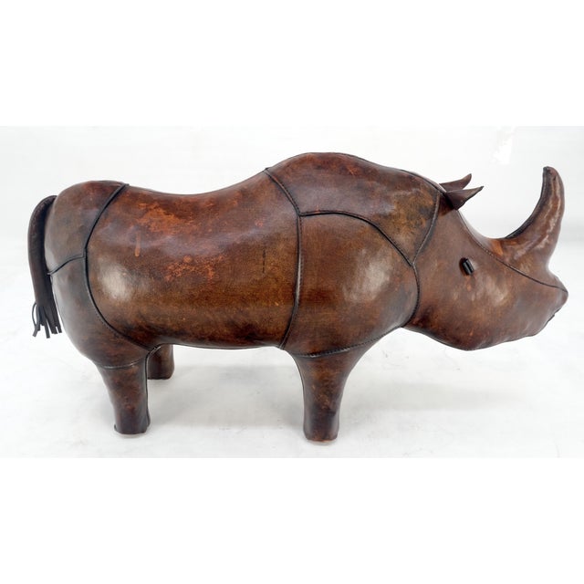 Mid-Century Modern Dimitri Omersa Rhino Footstool Abercrombie & Fitch Large Rhinoceros For Sale - Image 3 of 9
