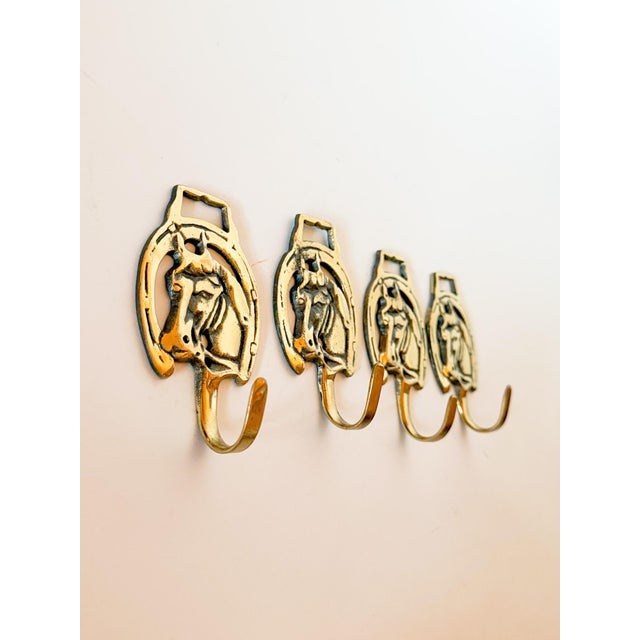 Vintage English Horse Brass Medal Wall Hook For Sale In Dallas - Image 6 of 7