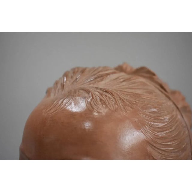Terracotta Bust of Louise Brongniart After Houdon, 1900 For Sale - Image 6 of 18
