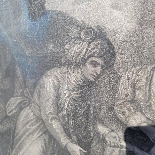 Mather Brown, Departure of Tippuos Sons from Zenana, Engraving, Framed For Sale - Image 9 of 17