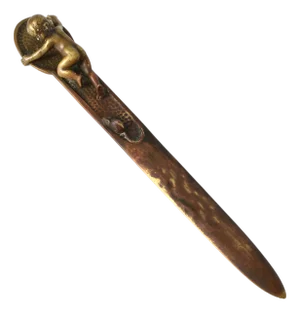 Antique Bronze Letter Opener, 1900s