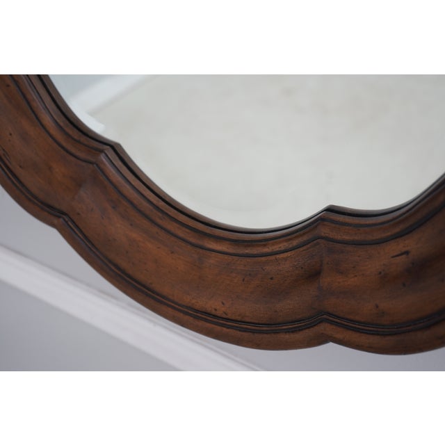 1990s Labarge Deep Dish Scalloped Frame Mirror For Sale - Image 5 of 9