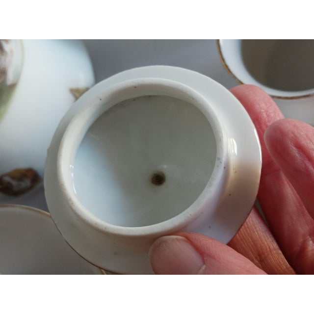 Antique Victorian Tea Set Children's Kittens and Puppy- 7 Pieces C.1880 Complete For Sale In Milwaukee - Image 6 of 7