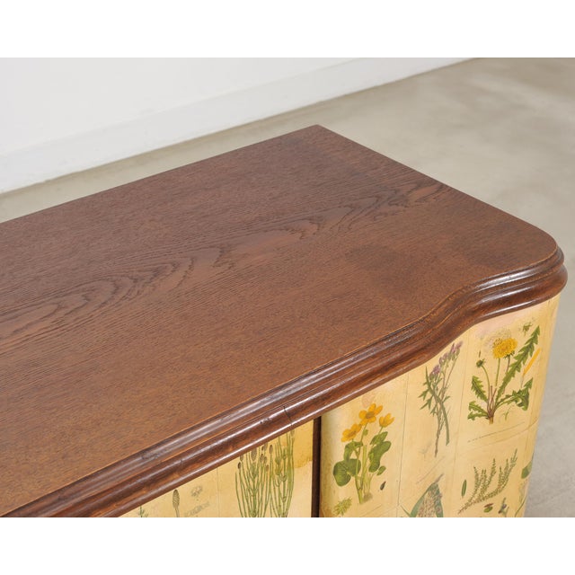 1940s Swedish Modern Nordens Flora Botanical Sideboard Cabinet For Sale - Image 10 of 18