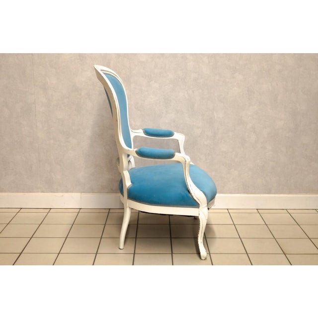 White Walnut Armchair, France, 1920 For Sale - Image 8 of 9
