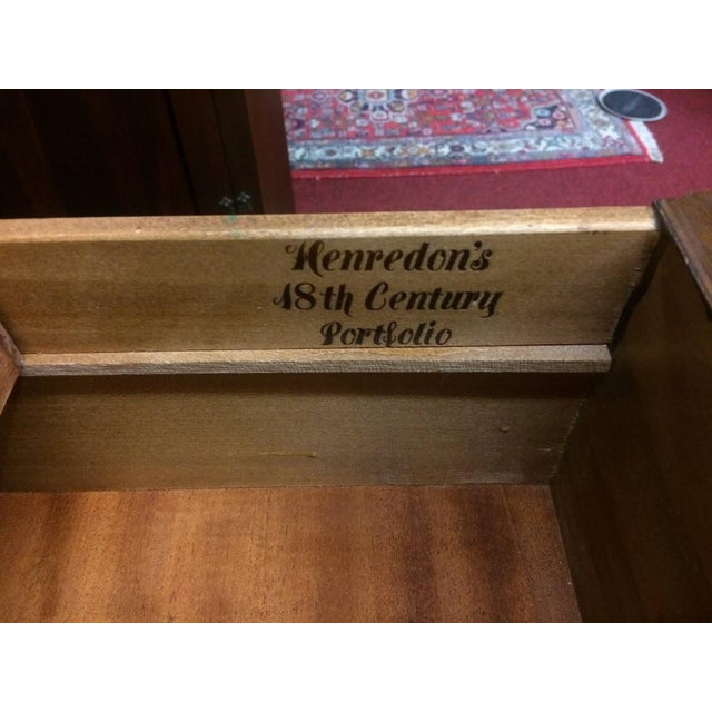 Wood Vintage Henredon Chest on Chest, Banded Tall Chest For Sale - Image 7 of 16