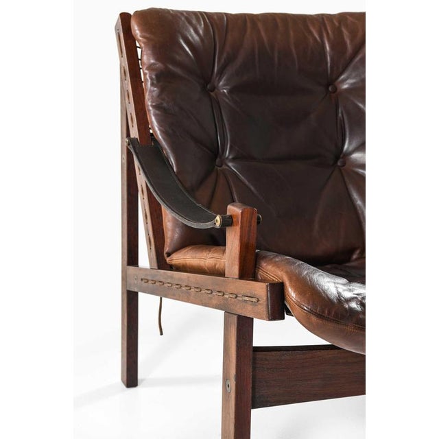 Leather Easy Chairs by Torbjørn Afdal for Bruksbo, 1962, Set of 2 For Sale - Image 3 of 11