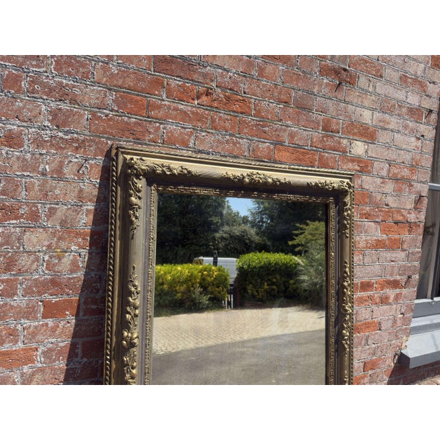 W: 105cm (41.3")h: 172cm (67.7")d: 5cm (2") a stunning large antique french antique 19th century carved wood & gesso gilt...