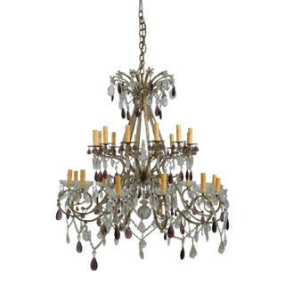 Outstanding Vintage Crystal Decorator Chandelier For Sale