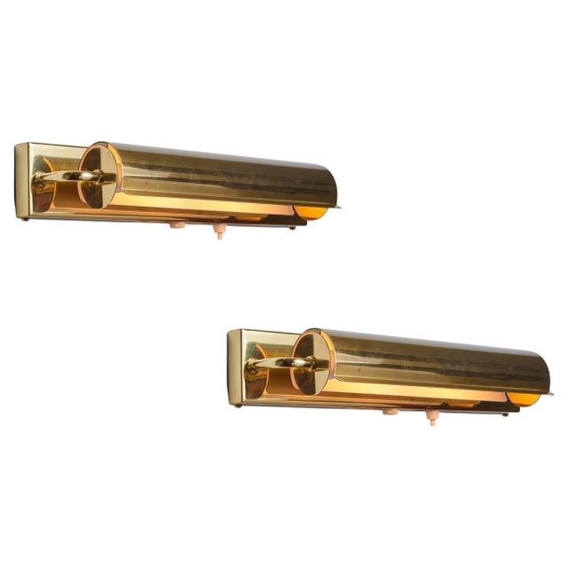 Large 1960s Brass Rotating Wall Lamps in the Style of Charlotte Perriand - a Pair For Sale - Image 12 of 12
