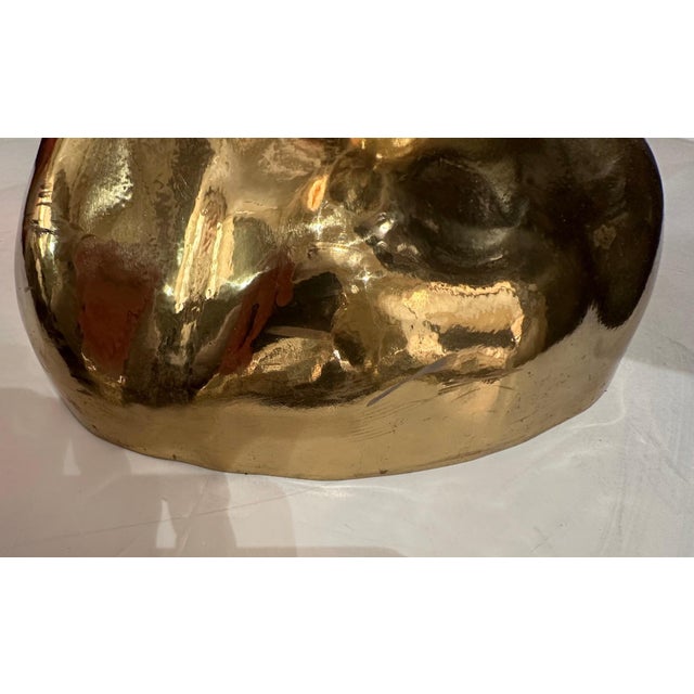 Polished Brass and Rock Crystal Side Table For Sale In Los Angeles - Image 6 of 6