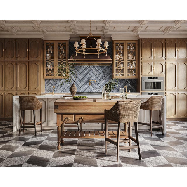 French Provincial Large Kitchen Island For Sale - Image 10 of 12