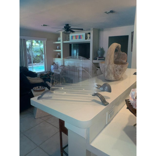 Vintage Arthur Court Turtle Lucite Magazine Rack With Aluminum Base For Sale - Image 11 of 11