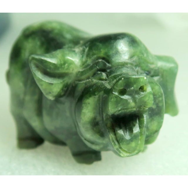 Miniature Hand-Carved Piglet of Serpentine Stone - Petey the Piglet! For Sale - Image 18 of 18