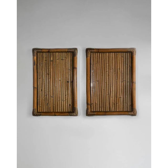 Bamboo Tray with Methacrylate Top, in Flawless conditions. Designed 1980 to 1989