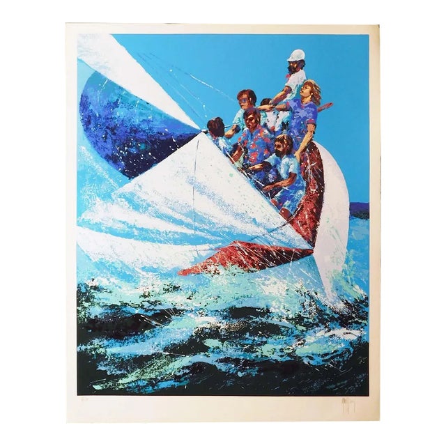 Mark King "Sailing" Ocean Hand Signed Original Limited Edition Serigraph For Sale
