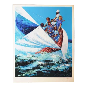 Mark King "Sailing" Ocean Hand Signed Original Limited Edition Serigraph