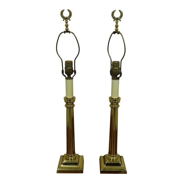 Pair Baldwin Heavy Solid Brass Table Lamps Chairish