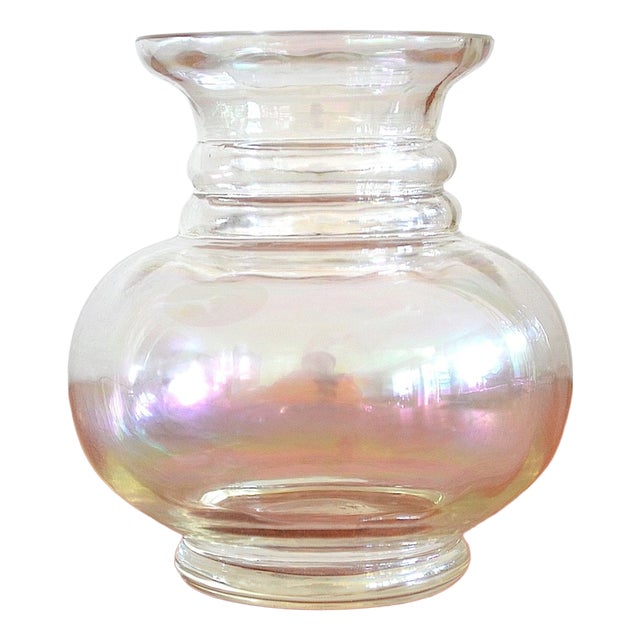 Art Nouveau Shimmering Glass Vase by Jean Beck, Munich, 1900s For Sale