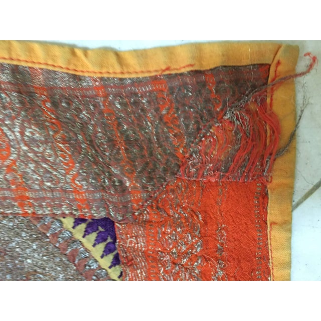 Vintage Indian Silk Sari Textile Quilt Patchwork For Sale - Image 9 of 10