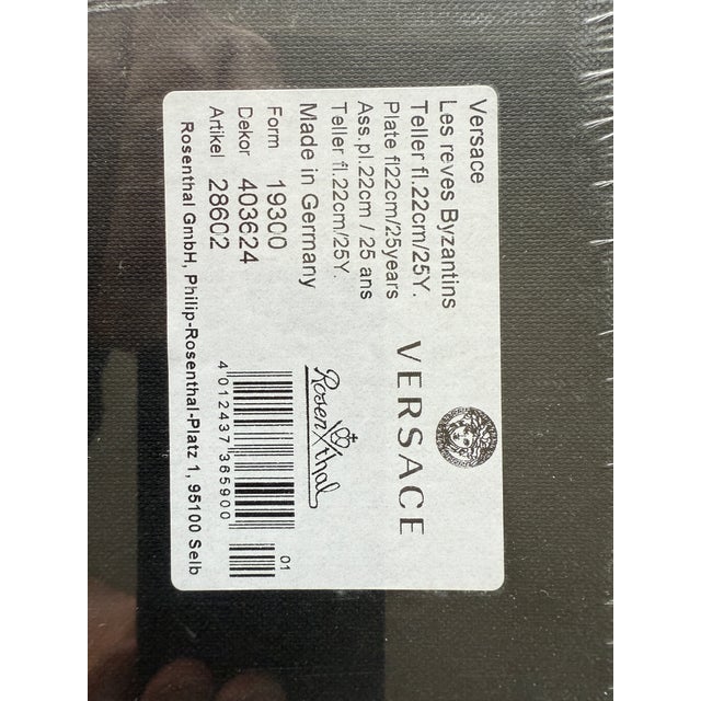 Ceramic Les Reves Byzantine Plates by Versace for Rosenthal, 2017, Set of 6 For Sale - Image 7 of 7