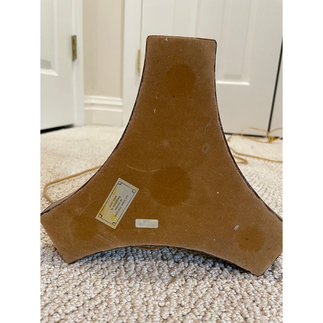 Metal 1980s Maitland Smith Bronze Arrows Sculptural Table Lamps With Leather Shades - a Pair For Sale - Image 7 of 7