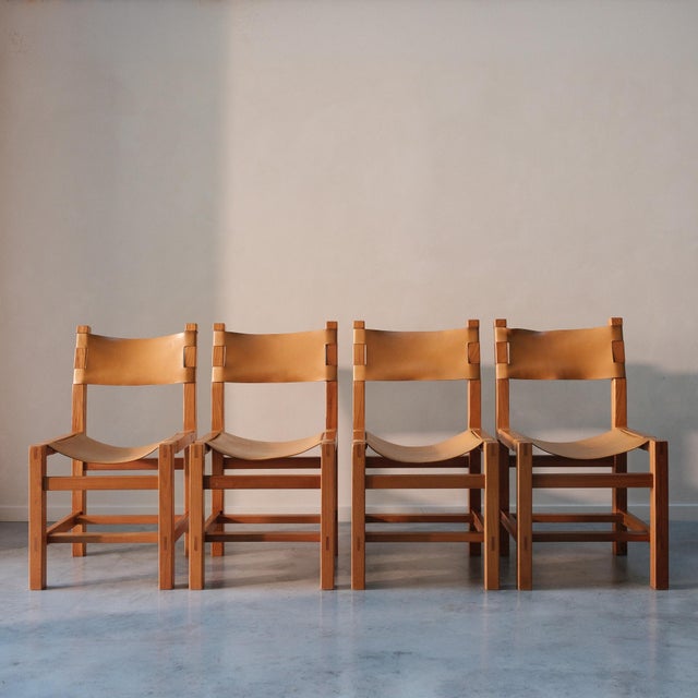 1970s Vintage Dining Chairs from Maison Regain, 1970s, Set of 4 For Sale - Image 5 of 18