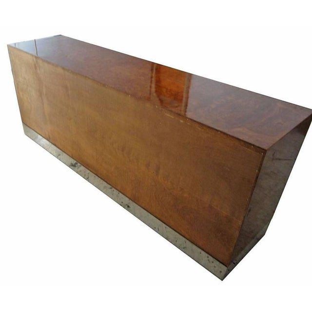 Mid-Century Modern Eppinger Burled Wood Executive Credenza For Sale - Image 3 of 8