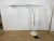 Vintage Chromed and White Metal Up-Light Floor Lamp, 1970s For Sale - Image 9 of 13