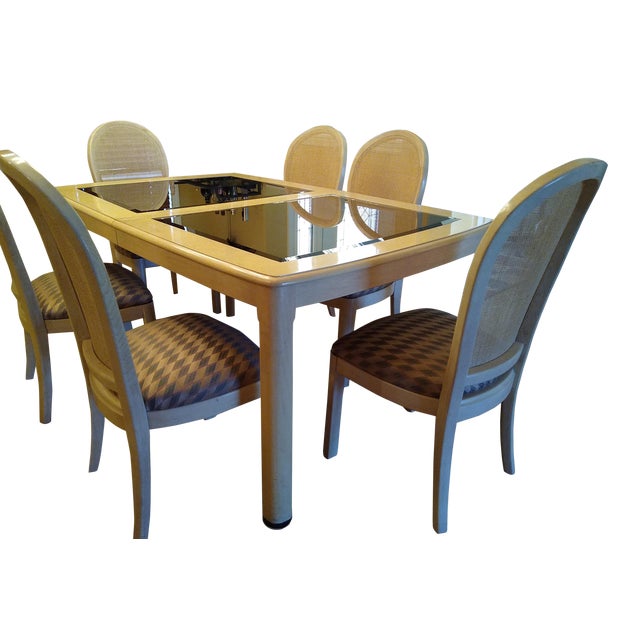 Transitional Thomasville Prestige Ii Blonde Wood Dining Set 9