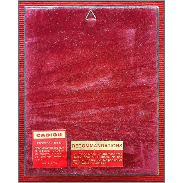 Brass Famous "Madonna and Child" (1470) Italian Antique Painting - Enamel Porcelain Handmade Certified Collectible Wall Art For Sale - Image 8 of 8