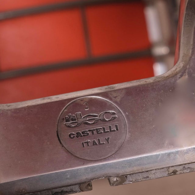 Castelli DSC 106 Chairs in Leather by Giancarco Pierretti for Jec Castelli, 1970s, Set of 4 For Sale - Image 4 of 18