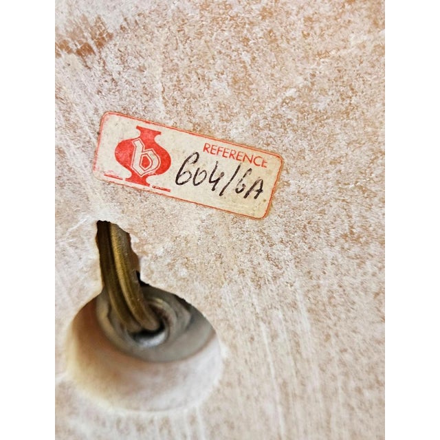 French Neoclassical Alabaster Pedestal Table Lamp, 1960s For Sale - Image 12 of 16