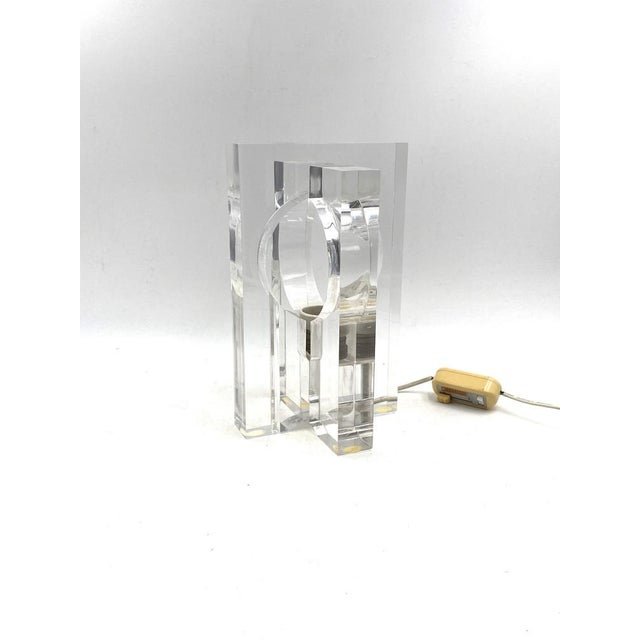 Sculptural Acrylic Table Lamp by Sandro Petti for Maison Jansen, France, 1970s For Sale - Image 17 of 18