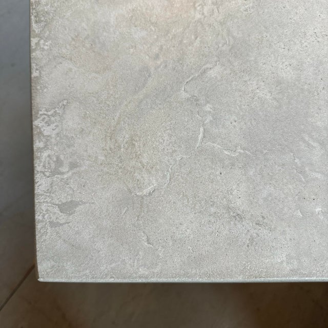 Dorothy Sculptural Concrete and Maple Side Table For Sale - Image 4 of 6