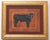 American Longhorn Bull Steer Cow Western Americana Folk Art English Traditional Sienna White Burgundy Original Oil Painting Cleo Plowden For Sale - Image 3 of 3