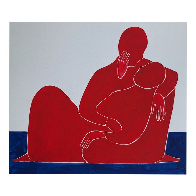 Waleria Matelska, Hugged, 2026, Acrylic on Paper For Sale