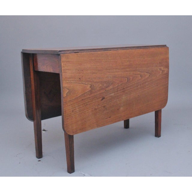 Brown 19th Century Elm Drop-Leaf Table, 1820s For Sale - Image 8 of 8