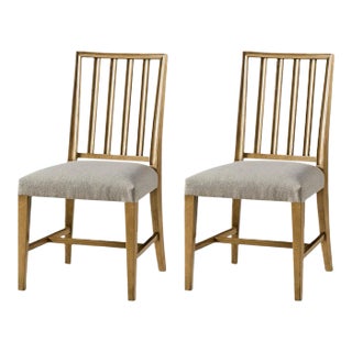 Swedish Side Chairs in Bleached Cherry - a Pair For Sale
