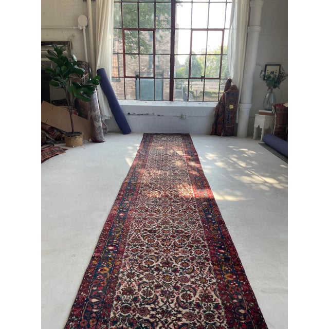 Vintage Full Plush Pile Colorful Runner - 3.8 X 19.9 For Sale - Image 12 of 12