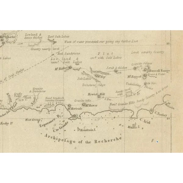 Beige Map of General Roe's Western Australian Expedition, 1852 For Sale - Image 8 of 10
