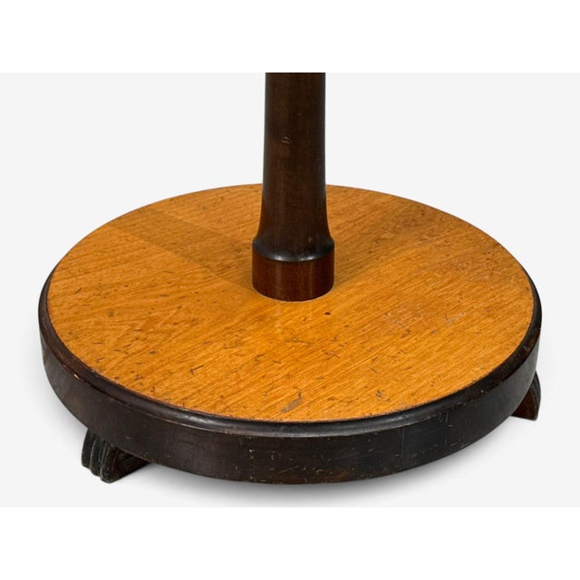 1930s Art Deco, Adjustable Floor Lamp, Birch, Brass, Fabric For Sale - Image 11 of 12